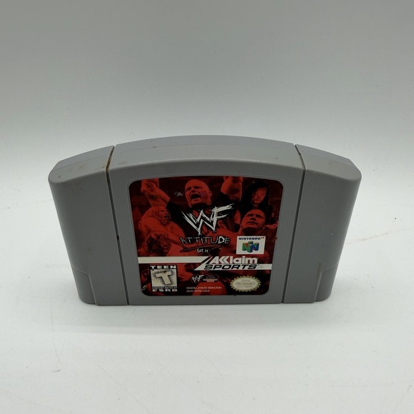 Other - WWF Attitude‎ (Nintendo 64 N64, 1999) Authentic Tested Working Cartridge Only
